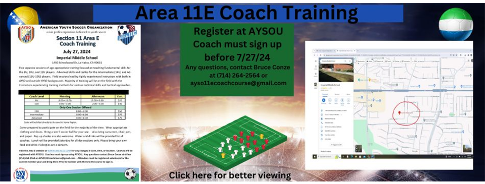Area 11E Spring Coach Training