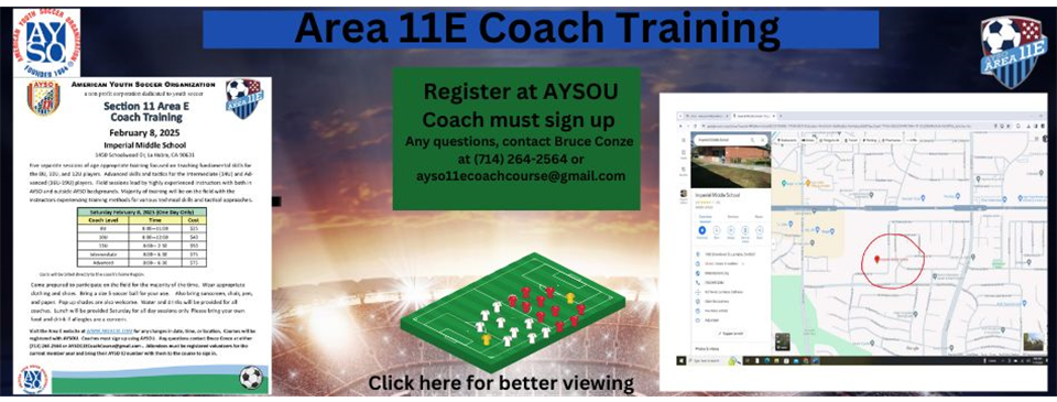 Area 11E Spring Coach Training 2/8/25